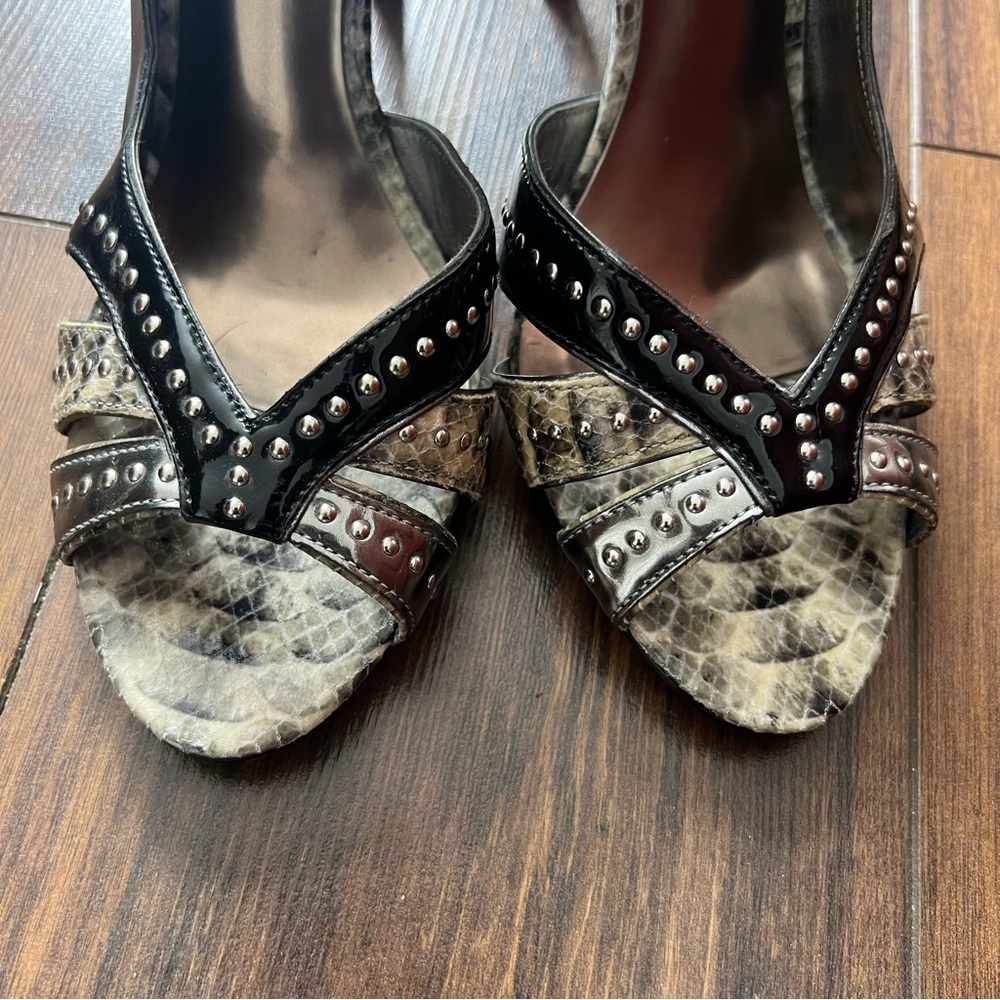 Guess Studded Snake Print Stiletto Heels – Size 8.5 - Picture 3 of 13